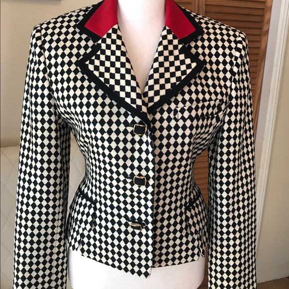 VTG CHECKERED CROP JACKET - Picture 2 of 8